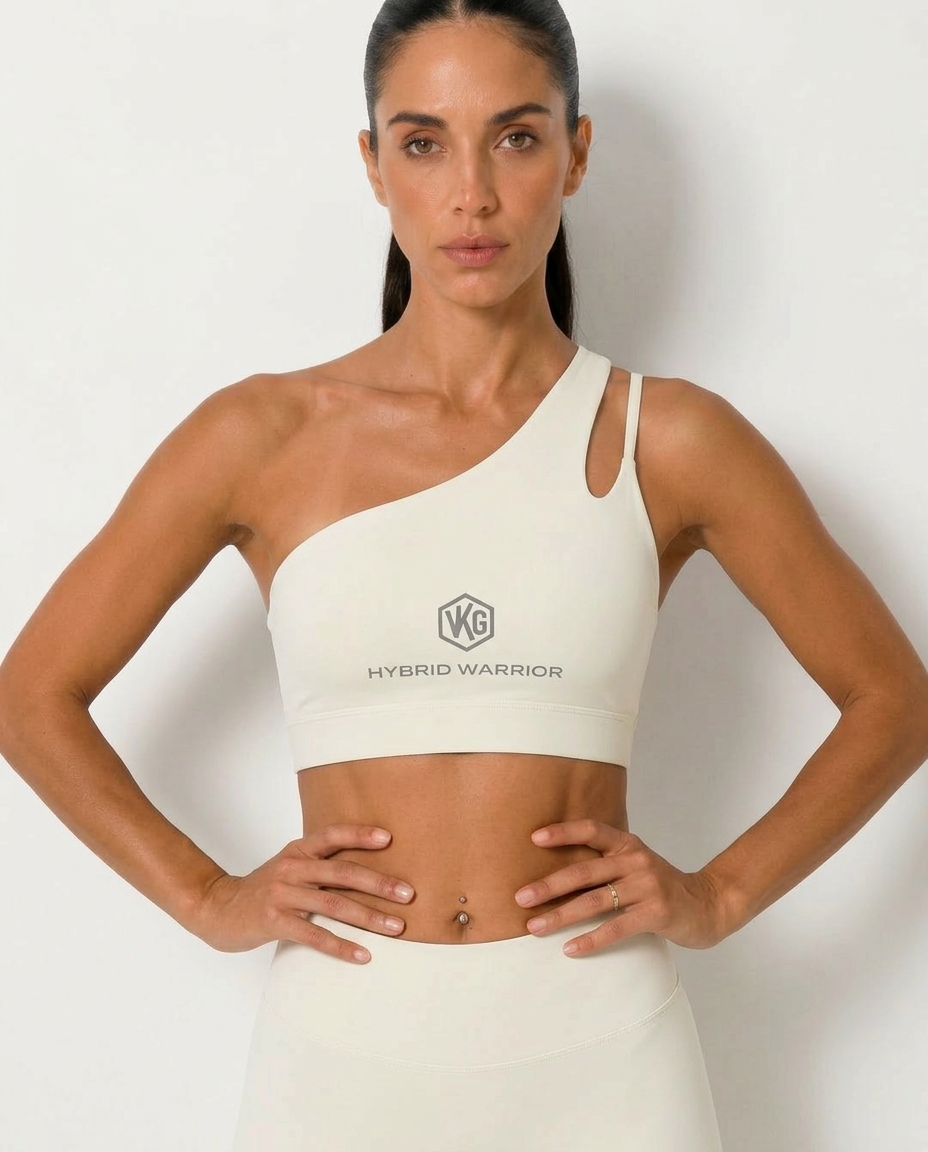 Brassière sport one-shoulder femme Valkyrie noir profond — VKG